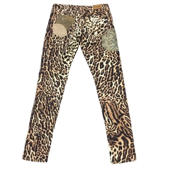 RARE Deadstock Ralph Lauren Denim & Supply Leopard Cheetah Patchwork Jeans 28/32 - Picture 5 of 8